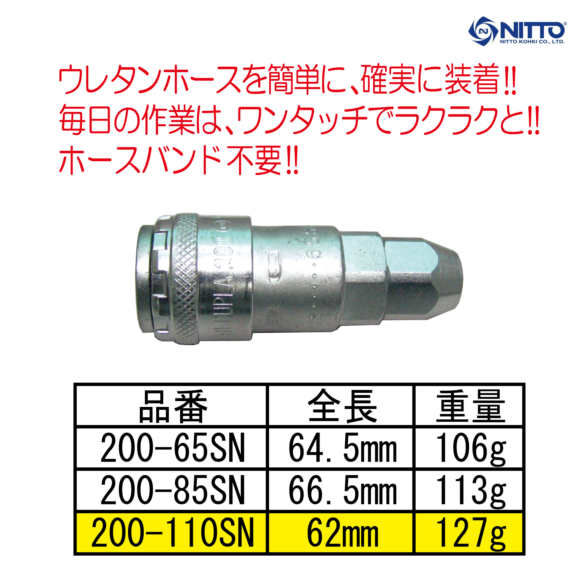 ｳﾚﾀﾝﾎｰｽ用ﾅｯﾄｶﾌﾟﾗ11φﾒｽ【別送料1000円