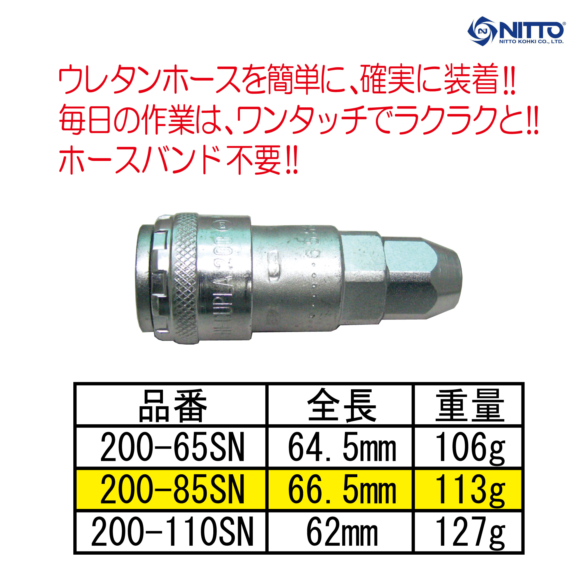 ｳﾚﾀﾝﾎｰｽ用ﾅｯﾄｶﾌﾟﾗ8.5φﾒｽ【別送料1000円