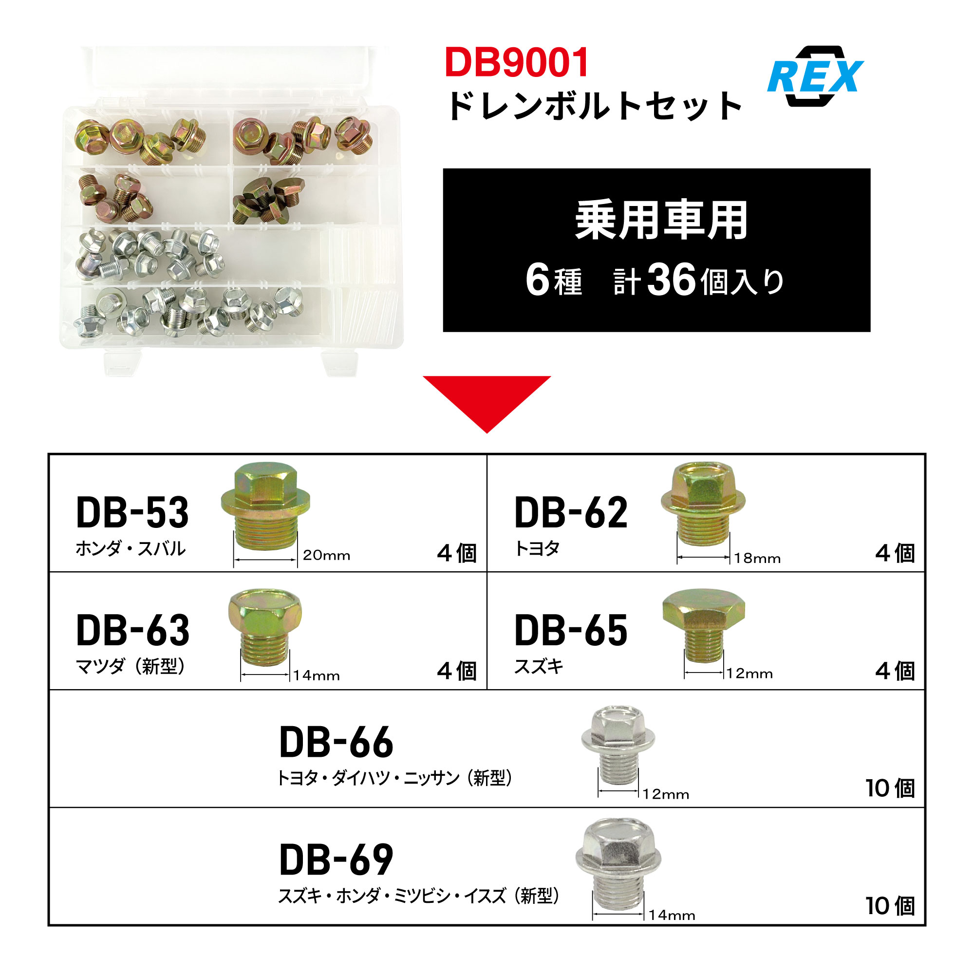 ﾄﾞﾚﾝﾎﾞﾙﾄｾｯﾄ【別送料1000円