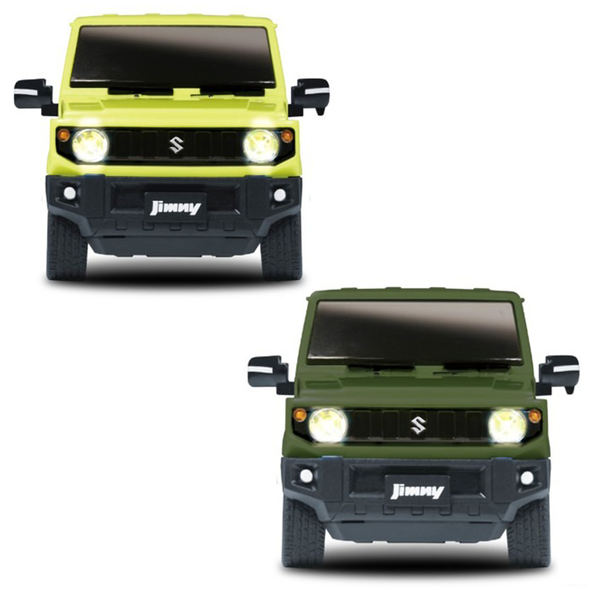RC SUZUKI JIMNY ｼﾞｬﾝｸﾞﾙｸﾞﾘｰﾝ/ｷﾈﾃｨｯｸｲｴﾛｰ2個ｾｯﾄ 【別送料1000円