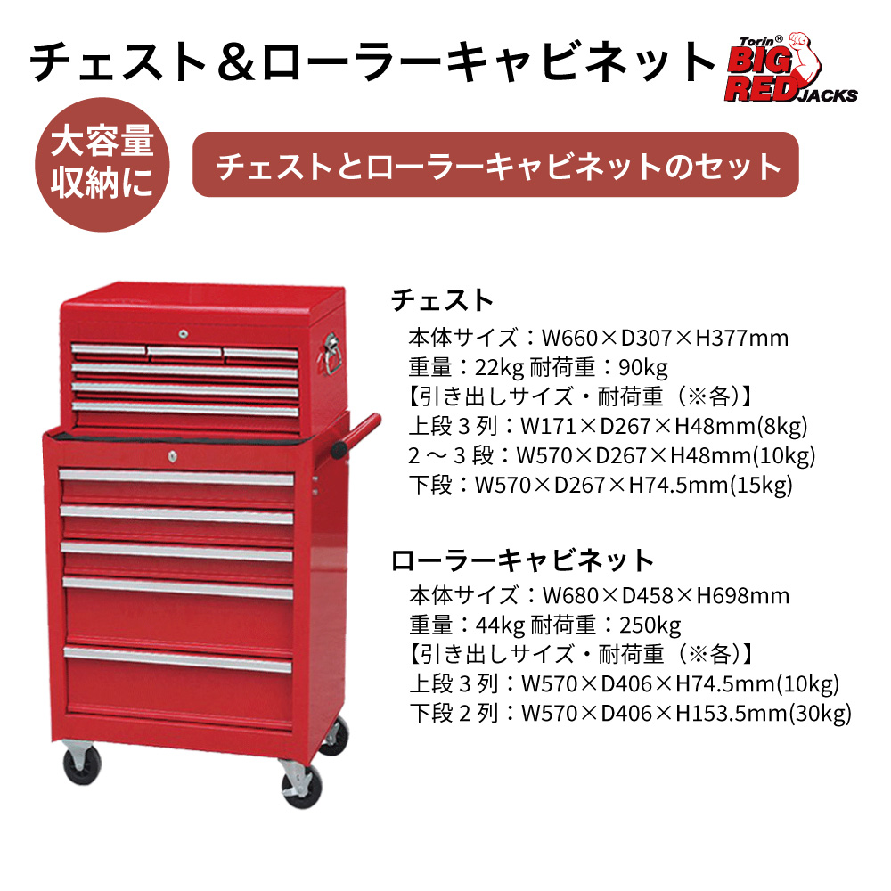 BIGRED ﾁｪｽﾄ&ﾛｰﾗｰｷｬﾋﾞﾈｯﾄ【同梱不可